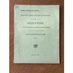   Jelentés a budapesti marhavásártéri vásárpénztár ügyében (1903)