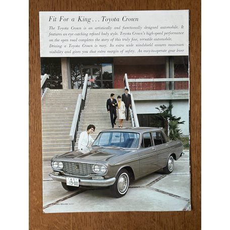 Toyota Crown angol nyelvű színes reklámnyomtatvány