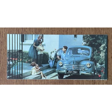 Renault 4 CV francia nyelvű színes reklámnyomtatvány