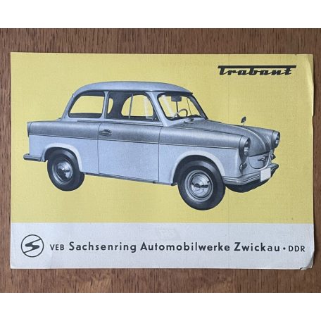Trabant német nyelvű színes reklámnyomtatvány