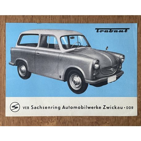 Trabant magyar nyelvű színes reklámnyomtatvány