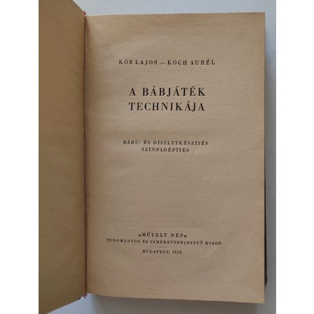 Kós Lajos - Koch Aurél: A bábjáték technikája