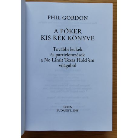 Phil Gordon: A póker kis kék könyve
