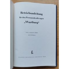Betriebsanleltung für personenkraftwagen wartburg