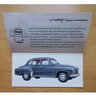 Wartburg személygépjármű reklámprospektusa (német nyelvű)