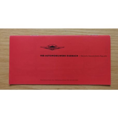 Wartburg személygépjármű reklámprospektusa (német nyelvű)