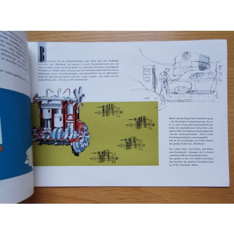 Wartburg személygépjármű reklámprospektusa (német nyelvű)