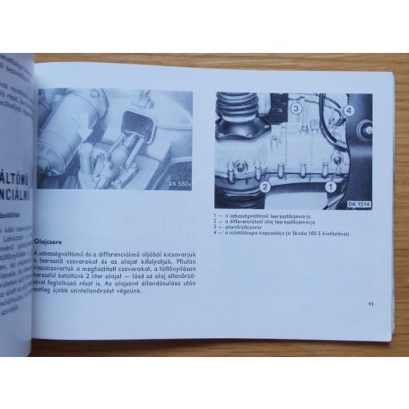 A Skoda 105 S, 105 L, 120 L, 120 LS személygépkocsik kezelési és karbantartási utasítása