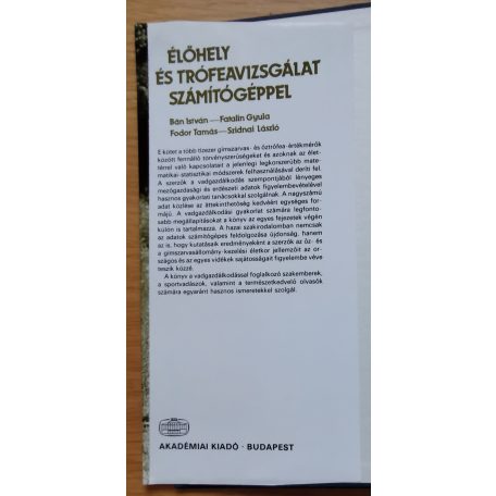 Bán István: Élőhely és trófeavizsgálat számítógéppel
