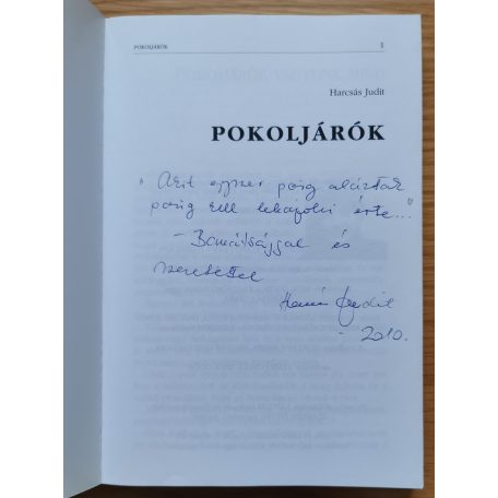 Harcsás Judit: Pokoljárók (Dedikált!)