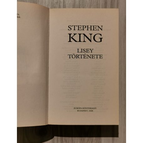 Stephen King: Lisey története