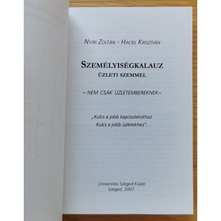 Nyíri Zoltán: Személyiségkalauz üzleti szemmel 