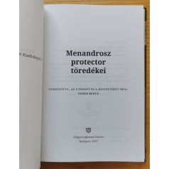 Fehér Bence: Menandrosz protector töredékei