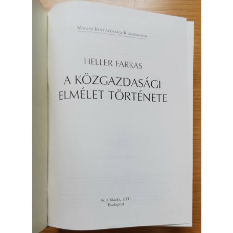 Heller Farkas: A közgazdasági elmélet története