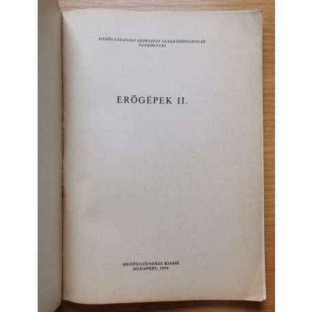 Jaksits Dezső: Erőgépek II.