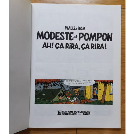Walli&Bom: Modeste et Pompon 2.: Ah! Ca Rira, Ca Rira!