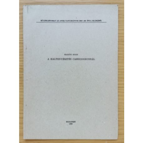 Maróti Egon: A haltenyésztés cassiodorusnál ( Dedikált! )