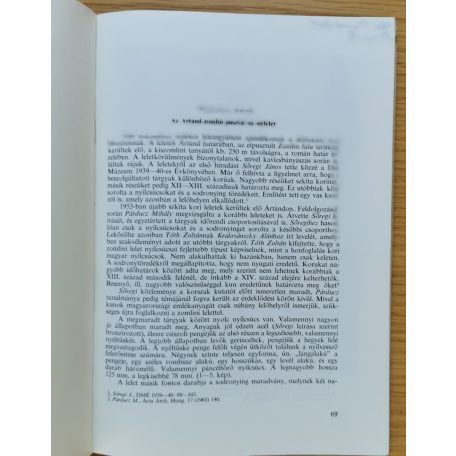 Mesterházy Károly: Az ártánd-zomlin pusztai uz sírlelet ( Dedikált! )