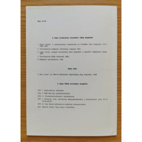 Szentmihályi Imre: Hetés és Lendvavidék néprajzi sajátosságai - Zalai Gyűjtemény 7. ( Dedikált! )