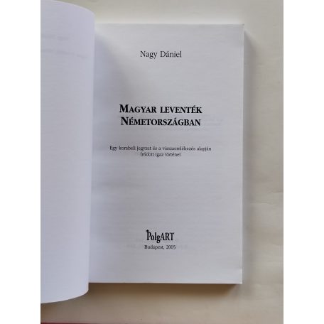 Nagy Dániel: Magyar leventék Németországban