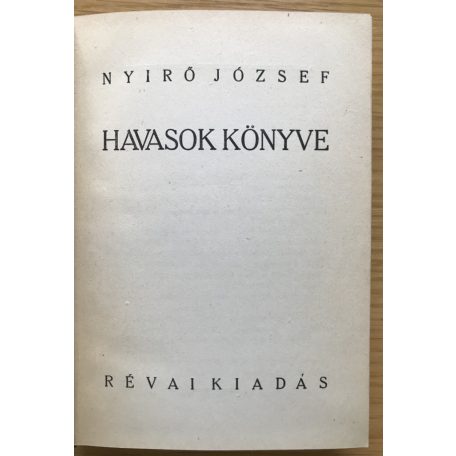 Nyírő József: Havasok könyve