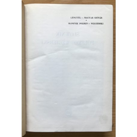 Skripecz Sándor, Dr.: Lengyel-magyar szótár