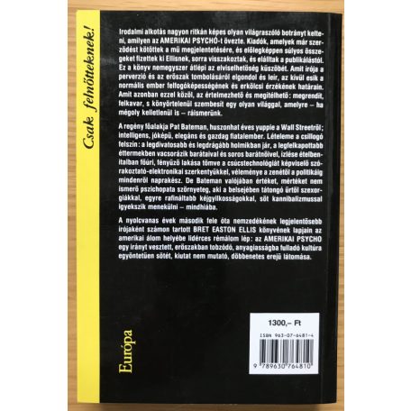 Bret Easton Ellis: Amerikai Psycho