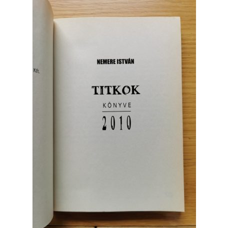 Nemere István: Titkok könyve 2010