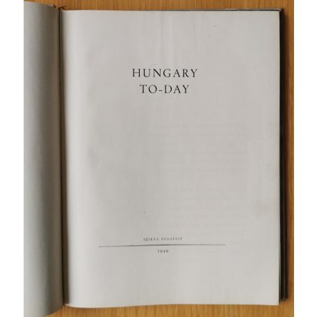 Vályi Gábor és Veres Mária: Hungary to-day