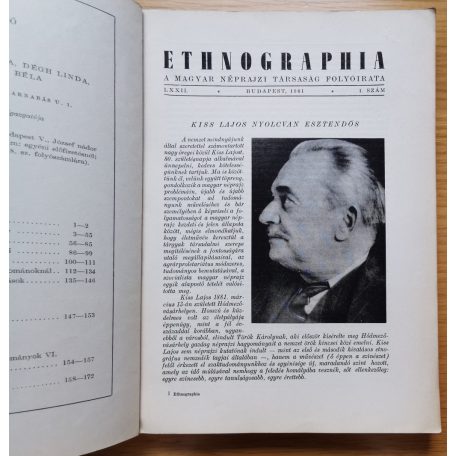 K. Kovács László (szerk.): Ethnographia 1961/1,3,4 számok