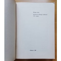 Balogh Jolán: Kolozsvári kőfaragó műhelyek XVI.század