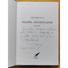Czilczer Olga: Felhők, jegyzetlapok (Dedikált!)