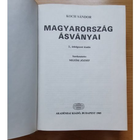 Koch Sándor: Magyarország ásványai
