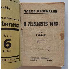   T. Simpson: A félelmetes Tong Tarka Regénytár II/10. szám