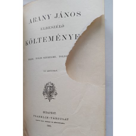Arany János összes munkái I-XII. (aranyozott, szecessziós kötésben, gyűjtőpéldány).