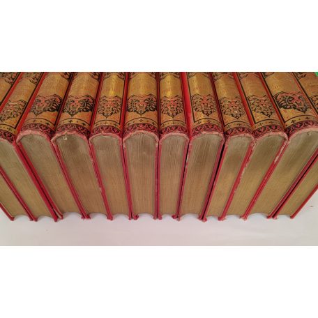 Arany János összes munkái I-XII. (aranyozott, szecessziós kötésben, gyűjtőpéldány).