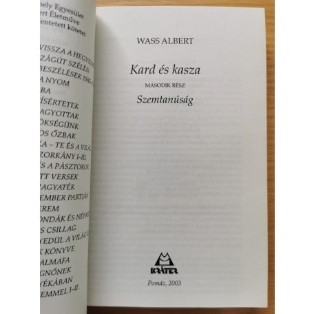 Wass Albert: Kard és kasza I-II.