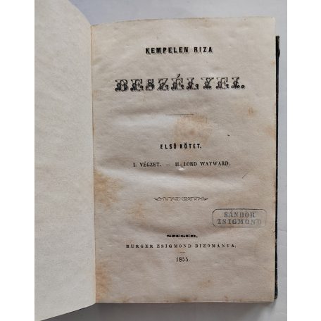 Kempelen Riza beszélyei I-IV. kötet (teljes). 
