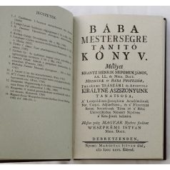   Heinrich Johann Nepomuk von Crantz: Bába ​mesterségre tanitó könyv (fakszimile kiadás)