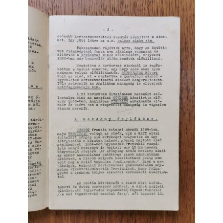 Vidovich Antal: Vasúti géptan I-II. (Kézirat)