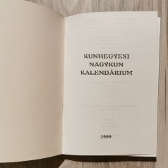 Kunhegyesi nagykun kalendárium 1999.