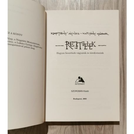 Kapitány Ágnes-Kapitány Gábor: Rejtjelek 