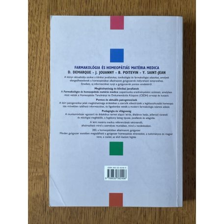 D. Demarque – J. Jouanny – B. Poitevin – Y. Saint-Jean: Farmakológia és homeopátiás matéria medica