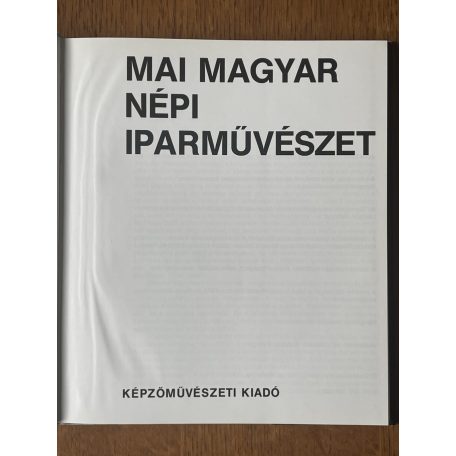 Domanovszky György - Varga Marianna (szerk.): Mai magyar népi iparművészet