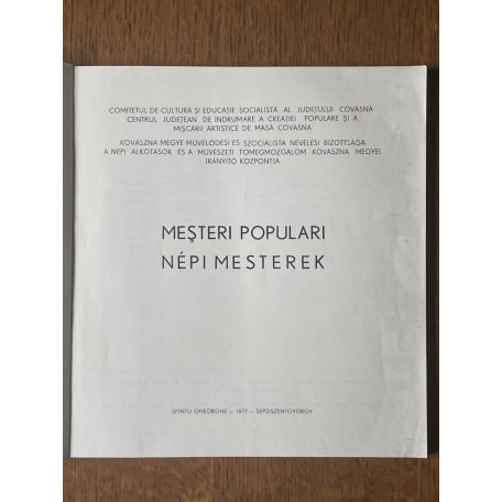 Mesteri populari - Népi mesterek (román-magyar)