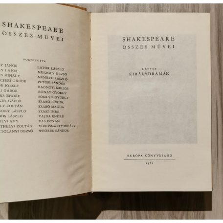 William Shakespeare: Shakespeare összes drámái I-VI. + Versek