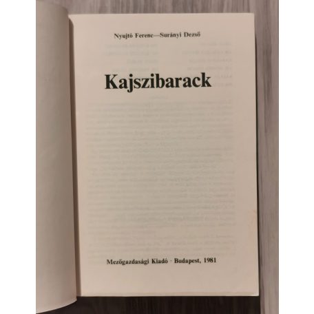 Nyujtó Ferenc-Surányi Dezső: Kajszibarack