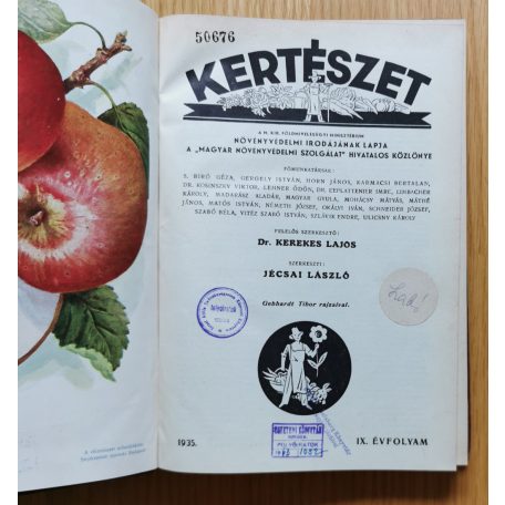 Kerekes Lajos, Dr. - Jécsai László (szerk.): Kertészet IX. évf. - 1935. (teljes)
