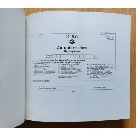 Horváth Józsefné (szerk.): Műszaki kocsiszolgálati utasítás