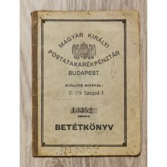   Magyar Királyi Posta Takarékpénztár Budapest betétkönyv (Szeged 1)